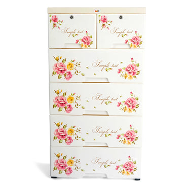 6 Drawers Kids Bedroom Plastic Storage Cabinet